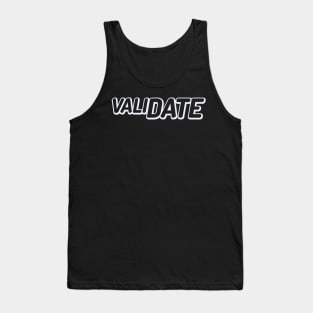 White ValiDate Logo Tank Top